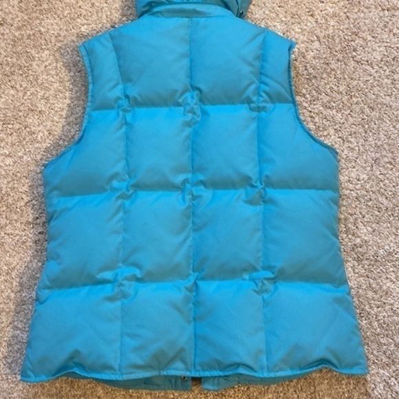Talbots Turquoise Blue Puffer Vest with Hood - Picture 8 of 11